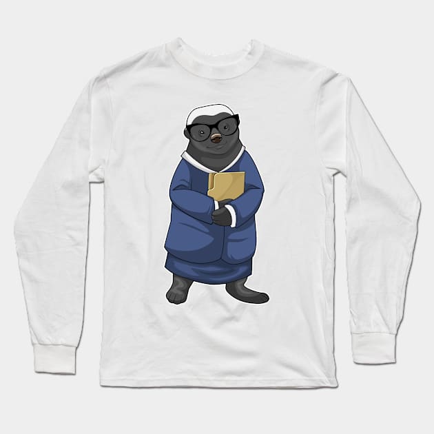 Honey badger Secretary Folder Long Sleeve T-Shirt by Markus Schnabel